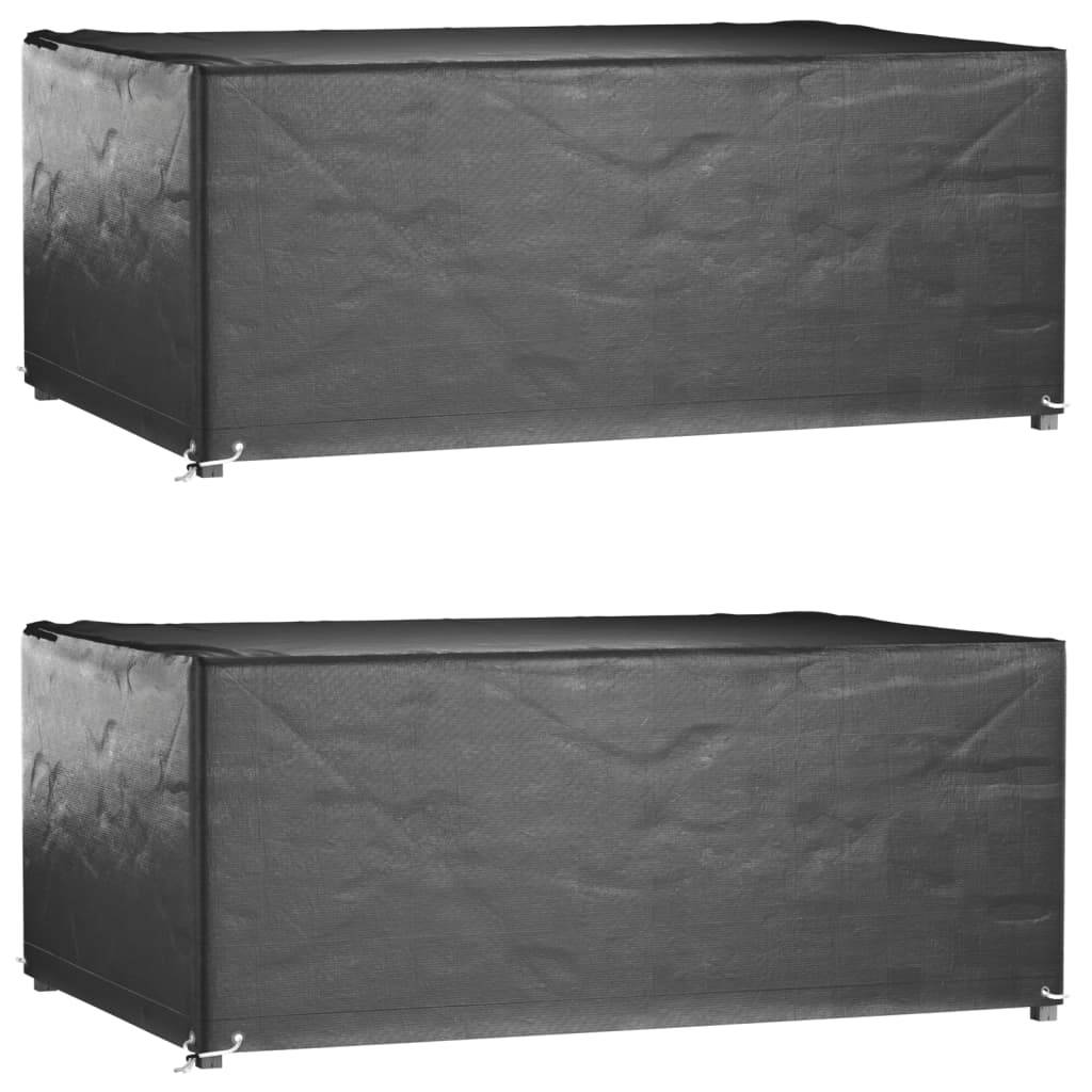Housse de protection | Couvercle de protection | Housses salon de jardin2 pcs 8œillets 180x122x75cm rectangulaire Maison Chic - Image 2