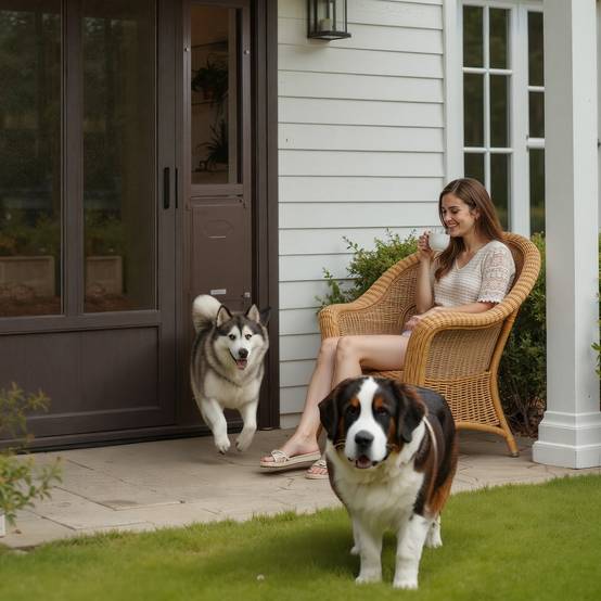 VEVOR Chatière pour Chien pour Porte Coulissante en Verre Rabat 346x600 mm XL - Image 8