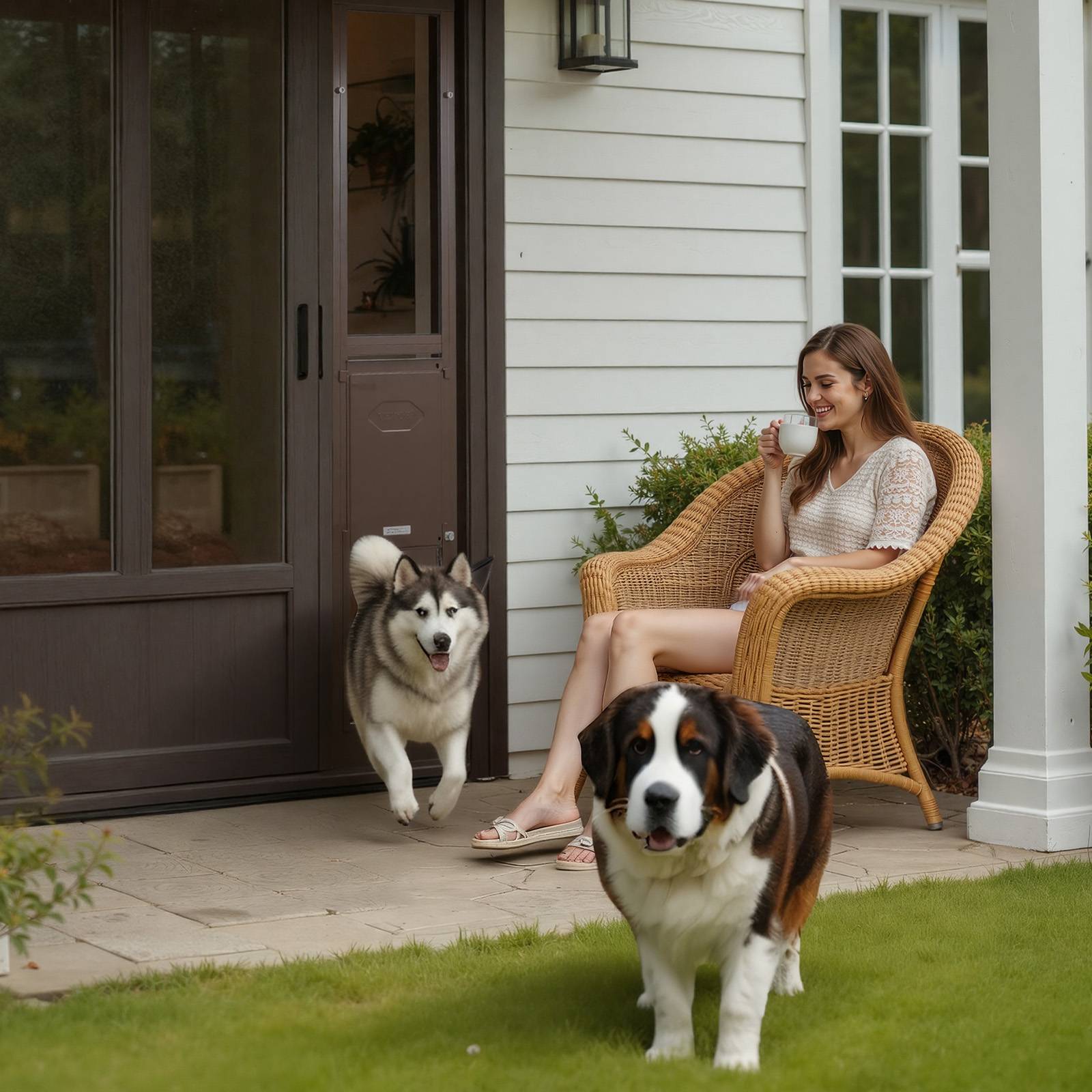 VEVOR Chatière pour Chien pour Porte Coulissante en Verre Rabat 346x600 mm XL - Image 8