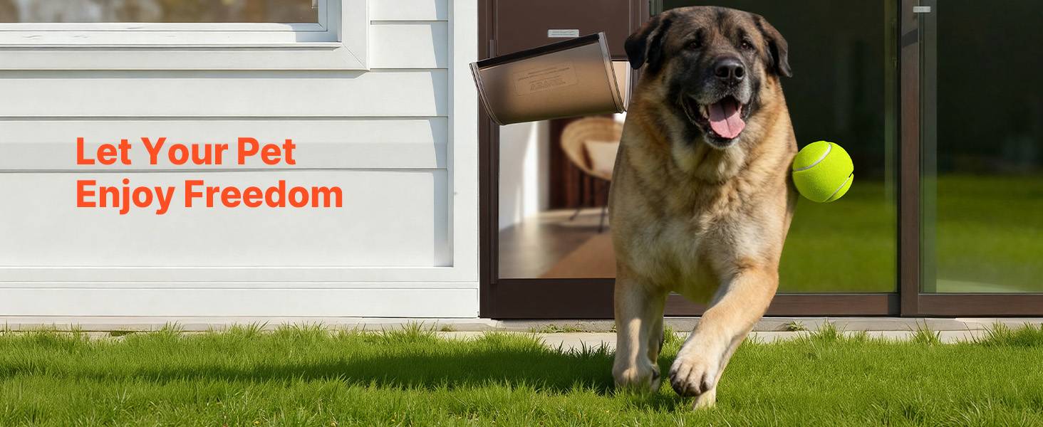 VEVOR Chatière pour Chien pour Porte Coulissante en Verre Rabat 346x600 mm XL - Image 9