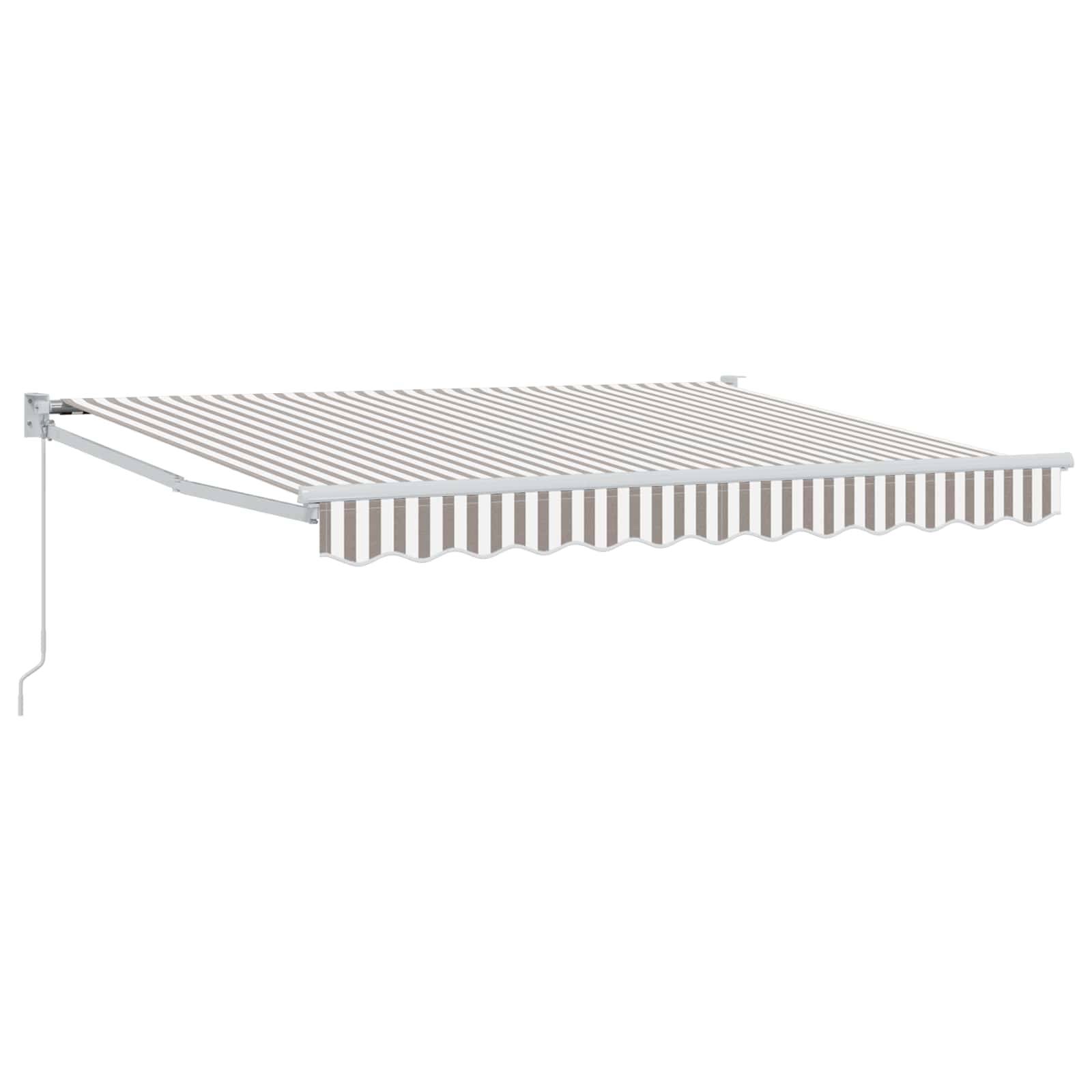 PANGIVO - Auvent rétractable aluminium et polyester gris clair et blanc 300 x 250 cm, 15.58kg - PANGIVO - Image 2