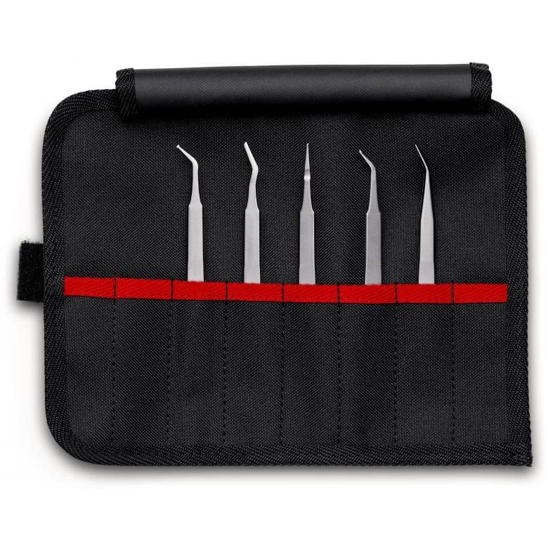 Knipex - Jeu de 5 pinces brucelles de précision CMS - KNIPEX - 92 00 03