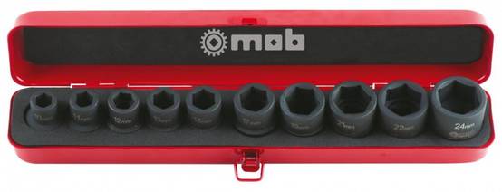 Coffret métallique de douilles impact 1/2'' 10 pièces - MOB - Image 2