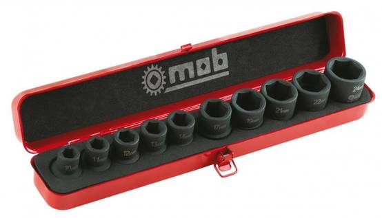 Coffret métallique de douilles impact 1/2'' 10 pièces - MOB - Image 1