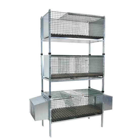 Kit complet 3 cages d'élevage lapin 102 X 50 X 190 cm - Image 1