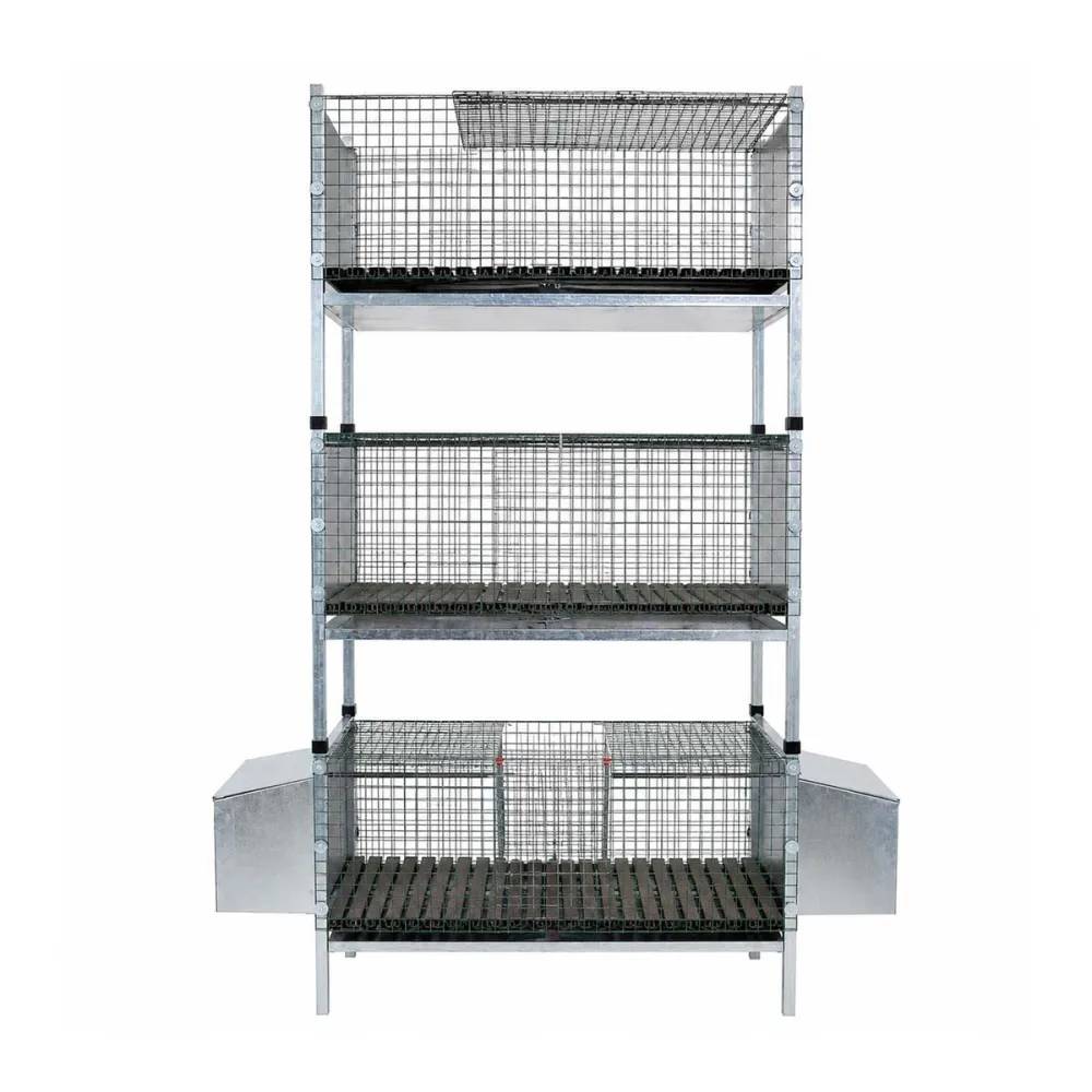 Kit complet 3 cages d'élevage lapin 102 X 50 X 190 cm - Image 2