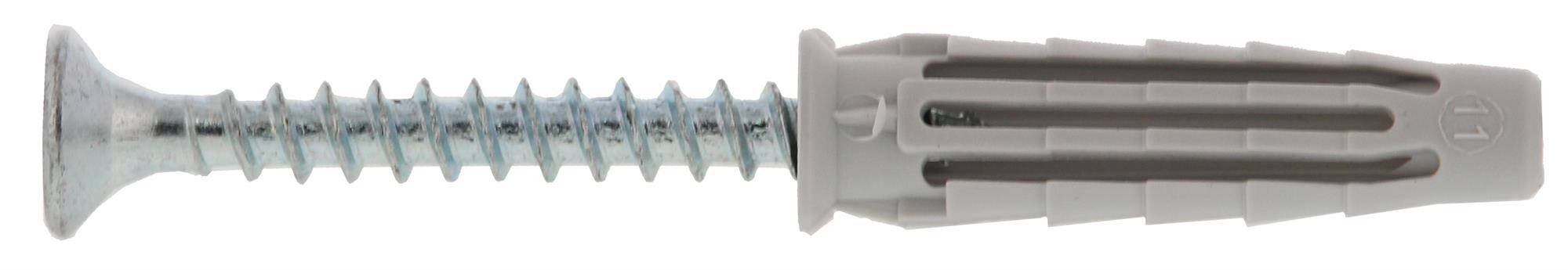 Cheville nylon universelle pour matériaux pleins et creux 8x40mm avec vis boîte de 50 - SPIT - 565648 - Image 1