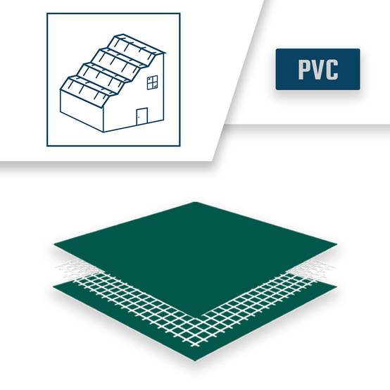 Bâche Toiture 3x5 m XP640TO Verte - Garantie 10 ans - Bâche d'étanchéité pour Couvreur et Charpentier - Made in France TECPLAST - Image 4