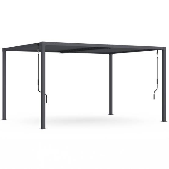Pergola bioclimatique lames orientables acier 3x4 M gris anthracite - Image 2