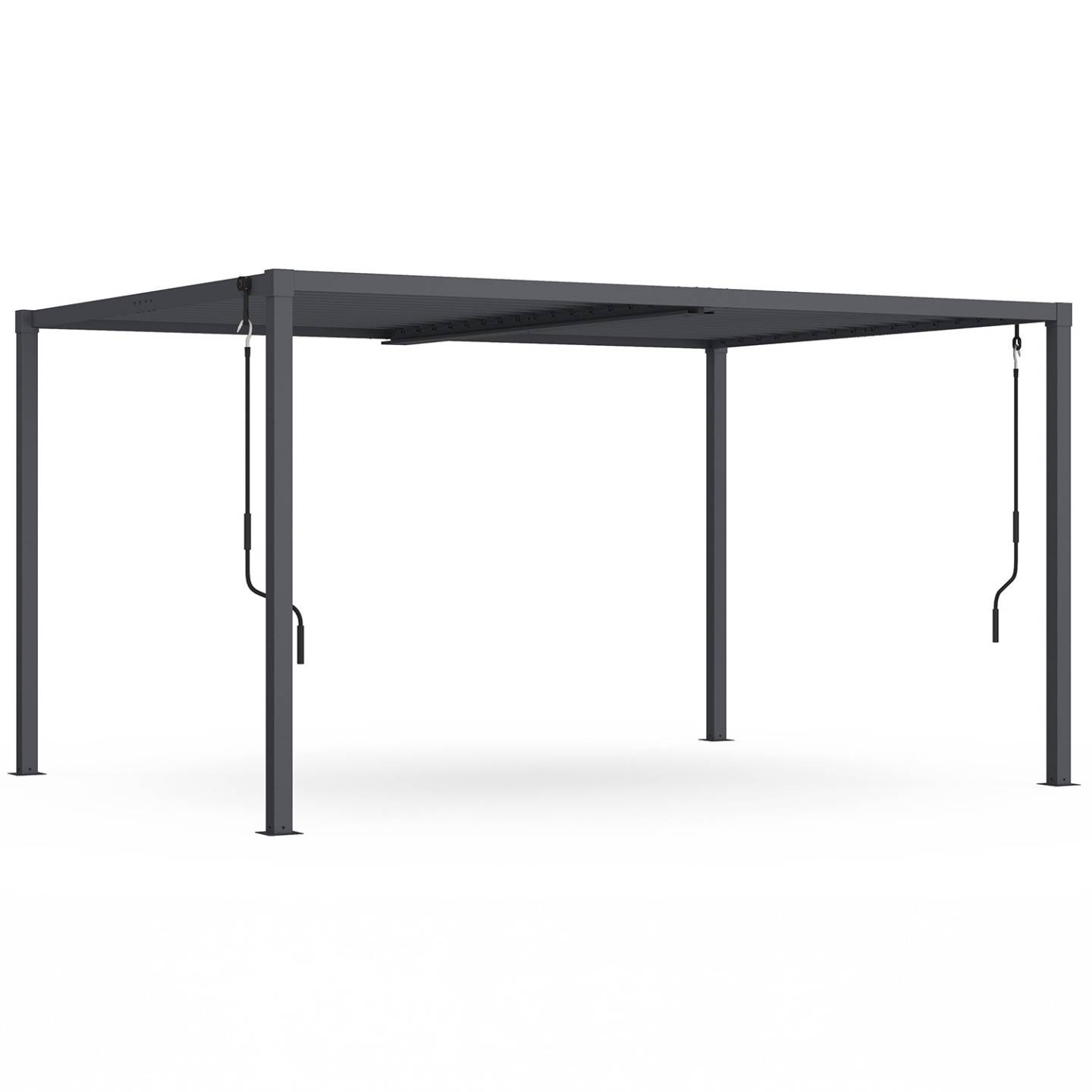 Pergola bioclimatique lames orientables acier 3x4 M gris anthracite - Image 7