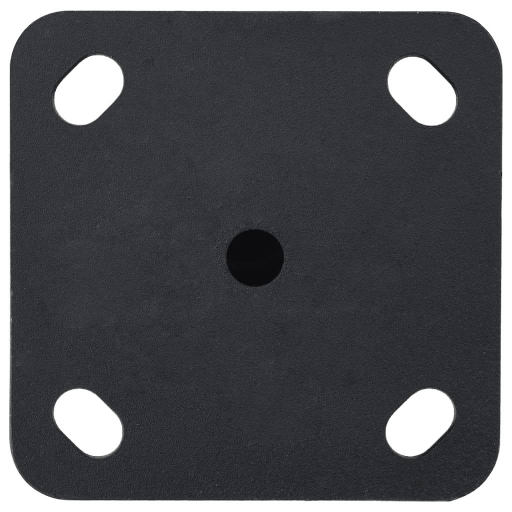 Support de Mât Parasol Acier Base de Fixation au Sol pour Terrasse Balcon Mât Ø32-38mm Noir Mat – ComfortXL Outdoor Living - Image 4