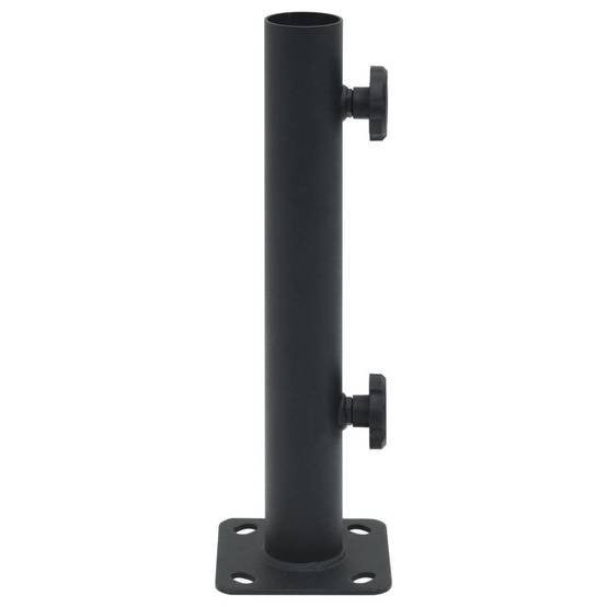 Support de Mât Parasol Acier Base de Fixation au Sol pour Terrasse Balcon Mât Ø32-38mm Noir Mat – ComfortXL Outdoor Living - Image 2