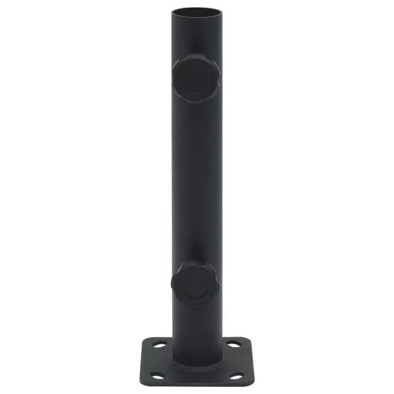 Support de Mât Parasol Acier Base de Fixation au Sol pour Terrasse Balcon Mât Ø32-38mm Noir Mat – ComfortXL Outdoor Living - Image 3