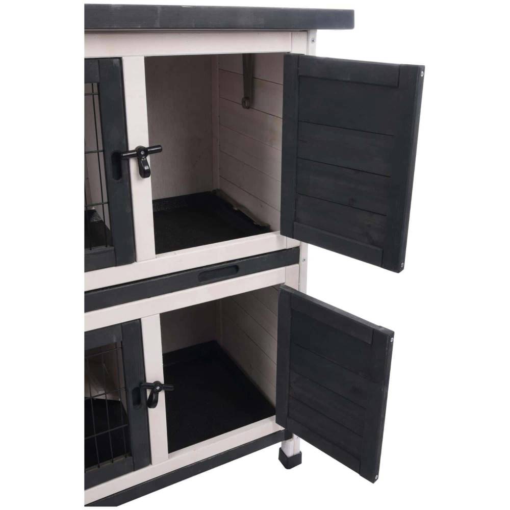 animallparadise - Lapinière bois Combi 1 rustic, 100 x 50 x 102 cm attention cotation toiture - Image 10