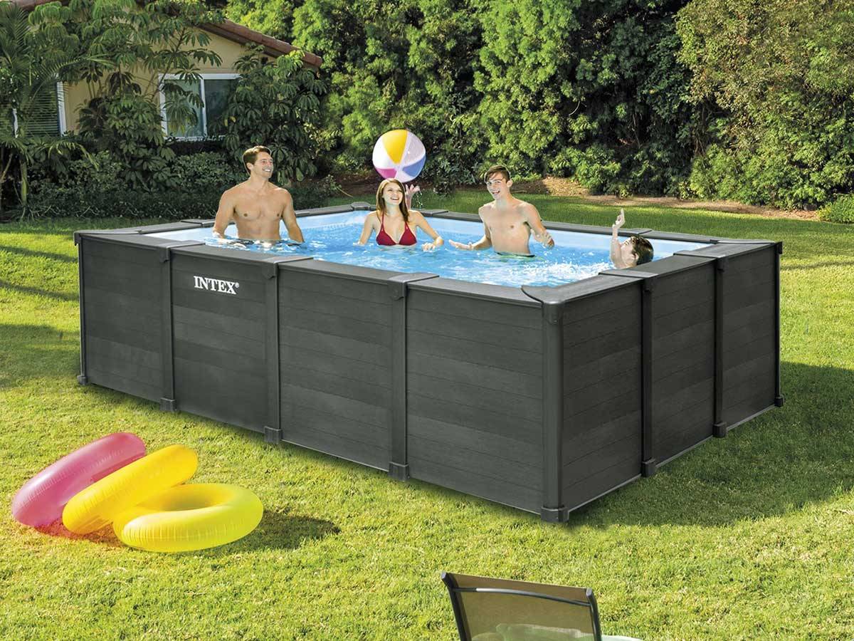 Piscine tubulaire Graphite rectangulaire 4,00 x 3,00 x 1,24 m - Intex - Image 5
