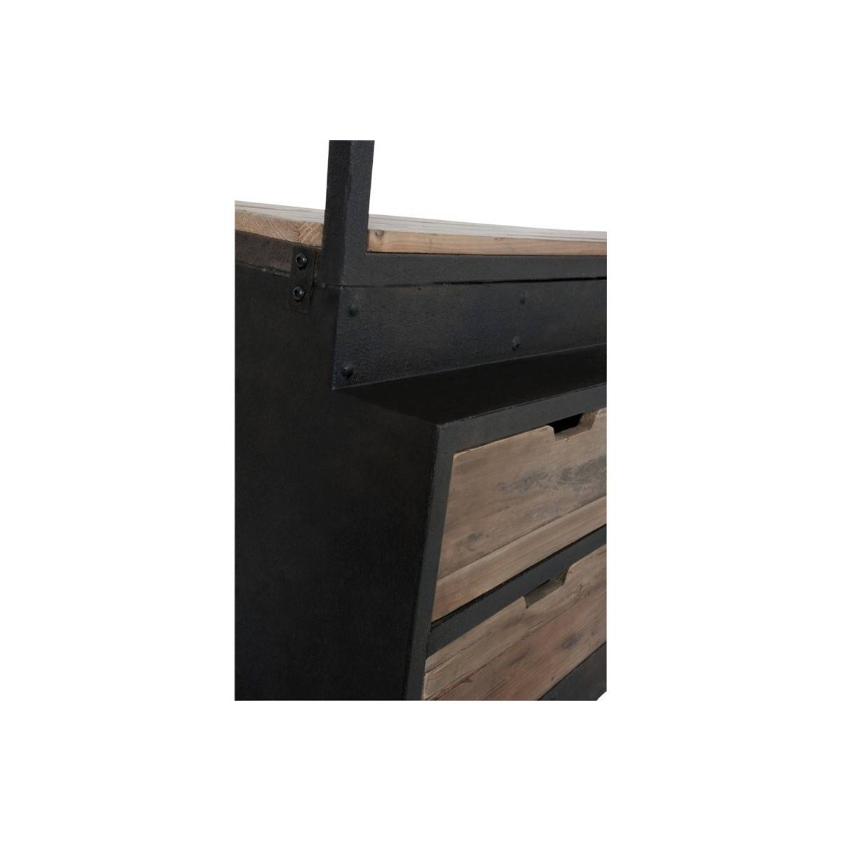 Etagère 4 Niveaux "Echelle" 243cm Naturel & Noir - Image 9