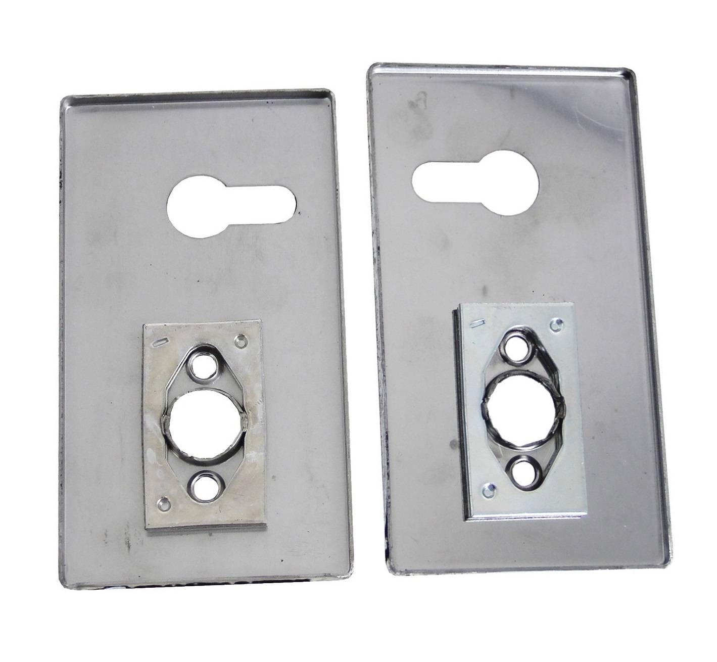 Ensemble à bouton sur plaque horizontale pour clé I finition inox brossé - BRICARD - 2036021 - Image 3