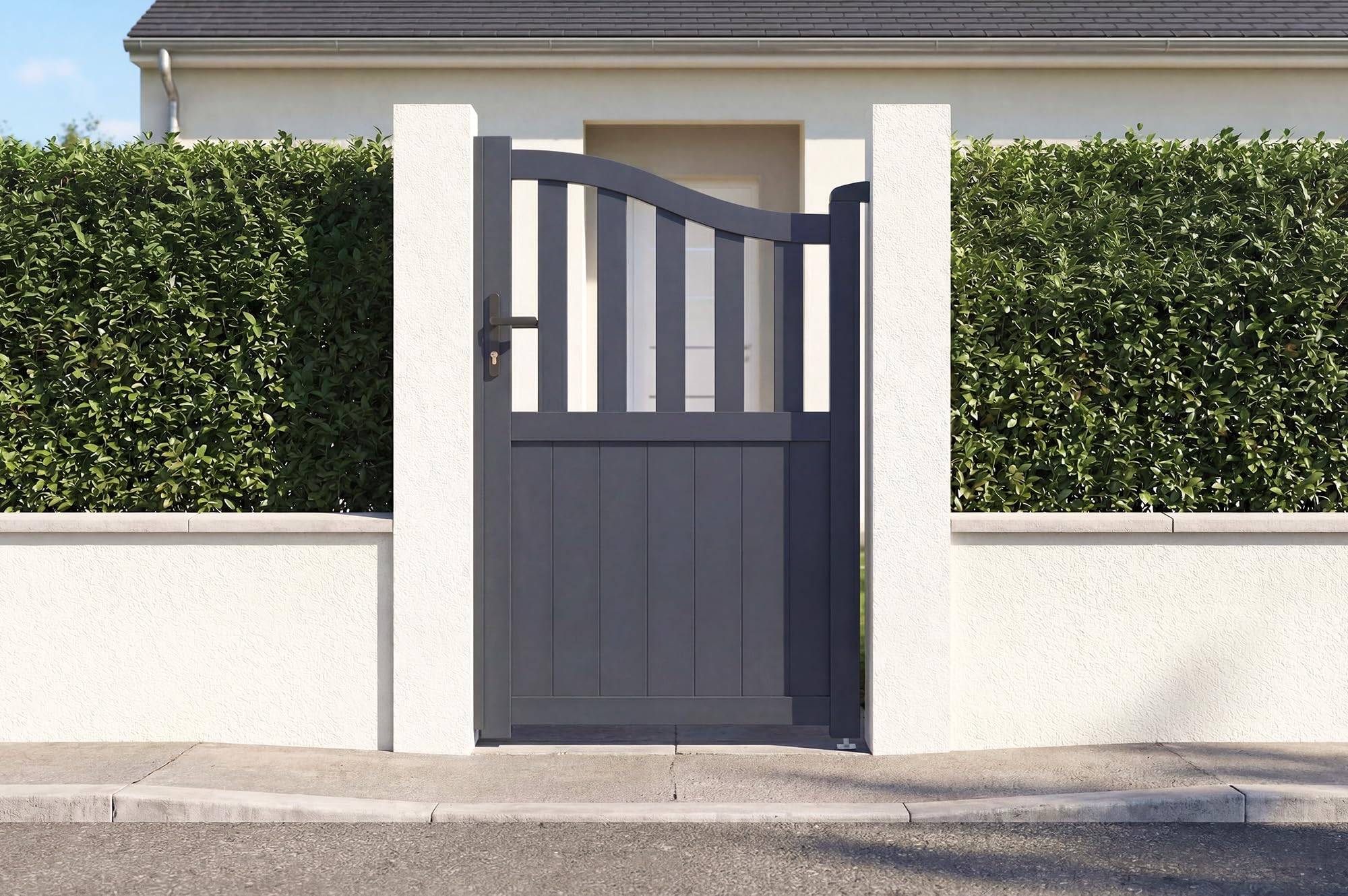 CASANOOV - Casanoov Portillon ajustable en largeur 1m MEIJE H.160 cm aluminium gris - Image 1