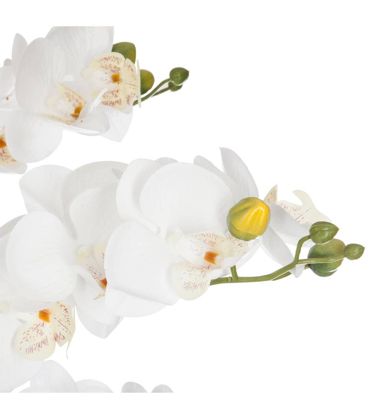 Plante artificielle Orchidée dans Pot en céramique noire H 62 cm - Image 2