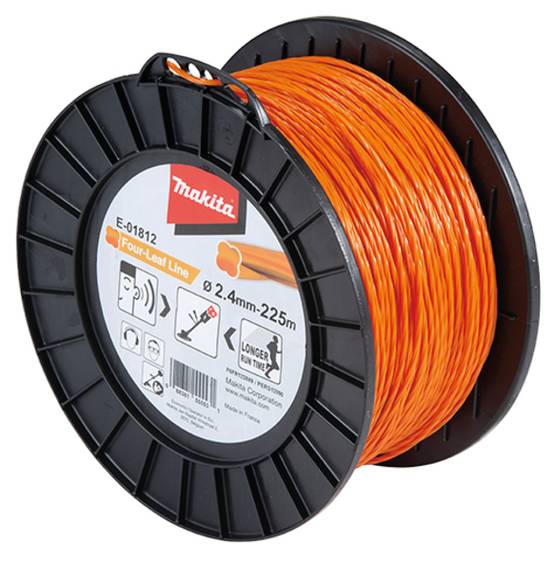 Fil nylon Trèfle torsadé MAKITA 2,4 mm x 225 m - E-01812