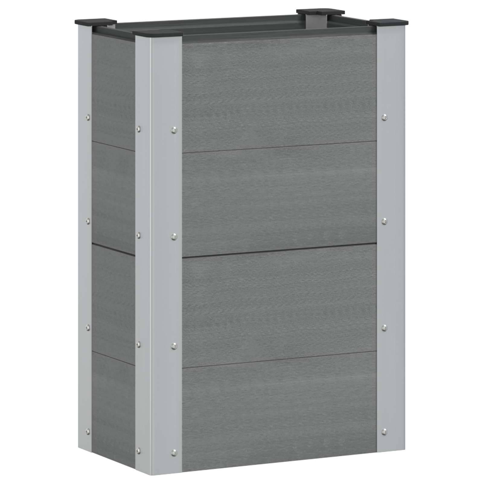 Prolenta Premium - Jardinière aluminium gris  50 x 30 x 72 cm  - Prolenta premium p360.8 - Image 1