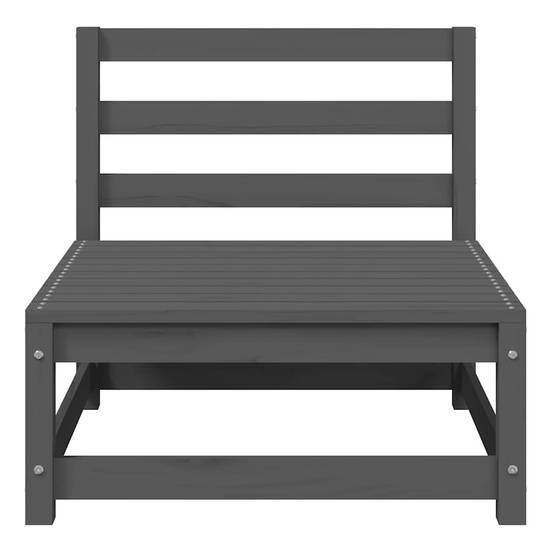 Vidaxl - Salon de jardin 2 pcs gris bois de pin massif vidaXL 805697 - Image 8