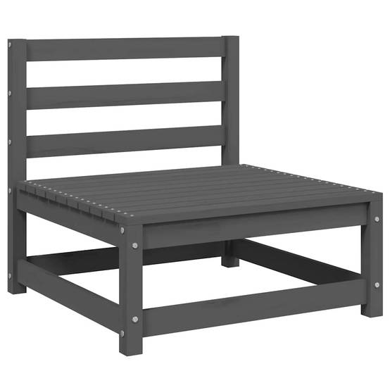 Vidaxl - Salon de jardin 2 pcs gris bois de pin massif vidaXL 805697 - Image 9