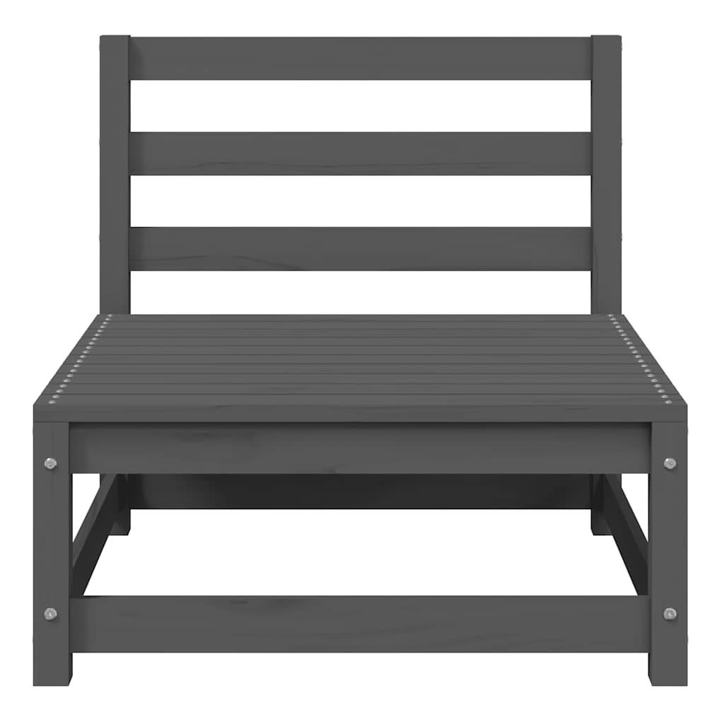 Vidaxl - Salon de jardin 2 pcs gris bois de pin massif vidaXL 805697 - Image 4