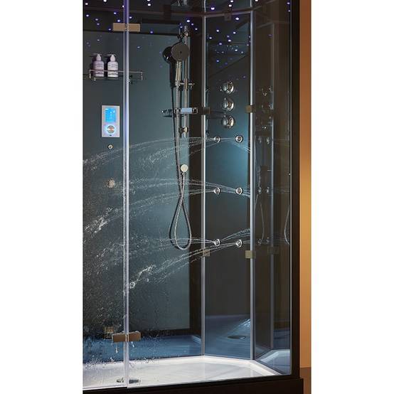 Cabine douche hammam XDUAL 160 BLUE Archipel® - 160x90 cm - Image 7