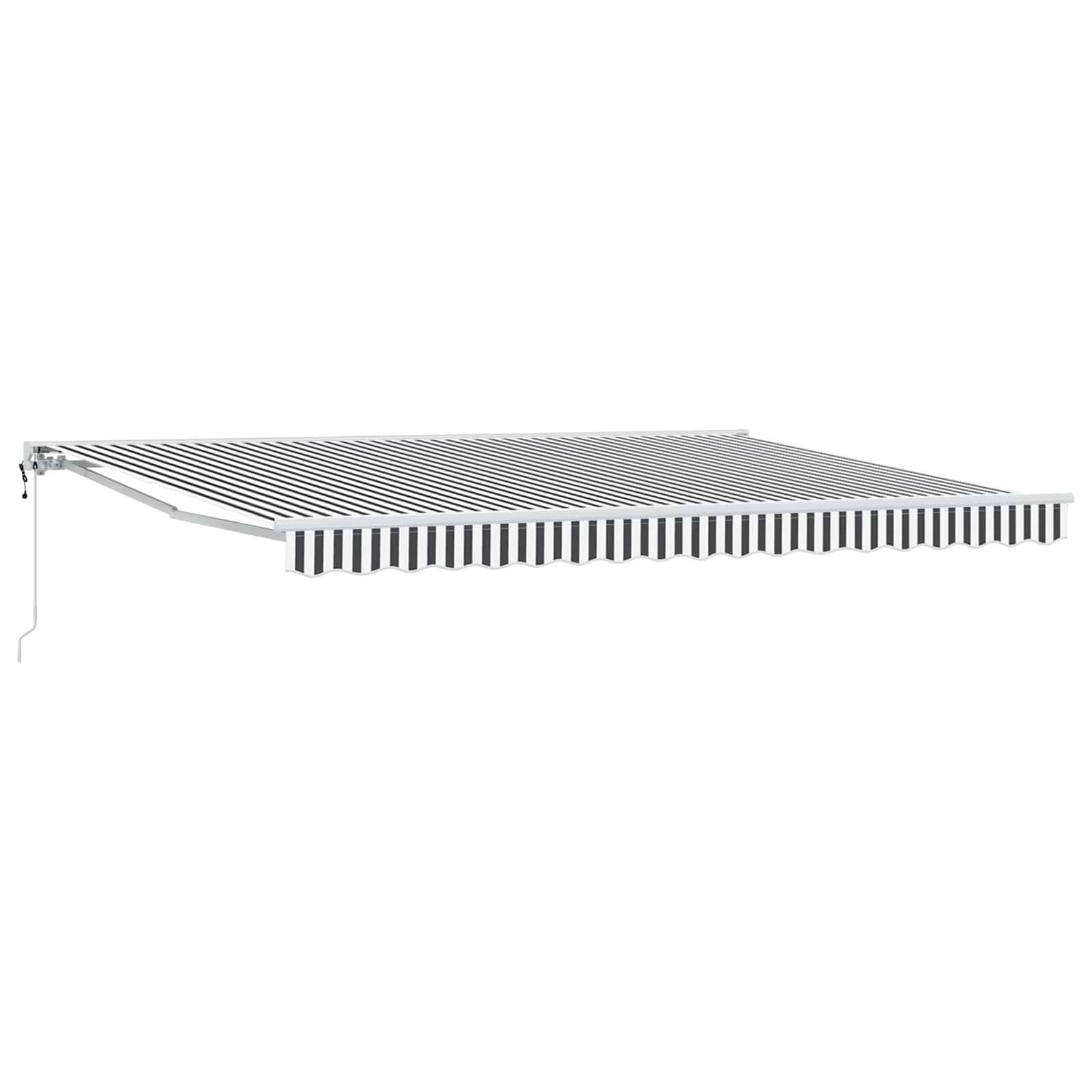 PANGIVO - Store rétractable électrique Polyester Anthracite et blanc 4 x 3 m, 3420997 - PANGIVO - Image 1