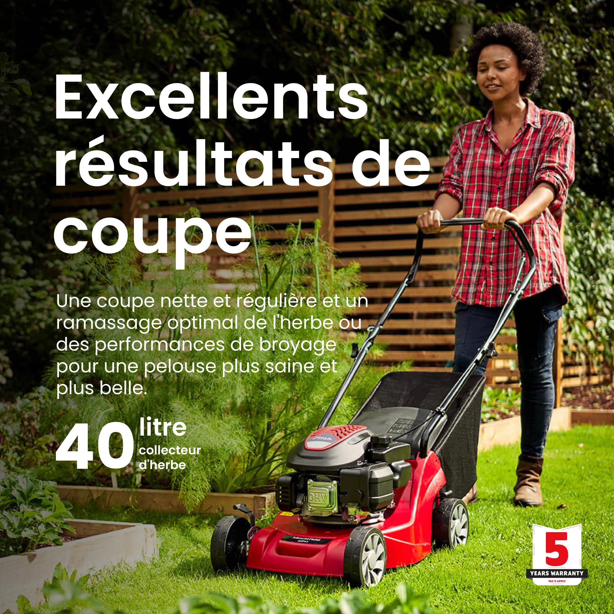 Mountfield - Tondeuse HP41, 123cc, largeur 39 cm, bac 40 litres - MOUNTFIELD - Image 3