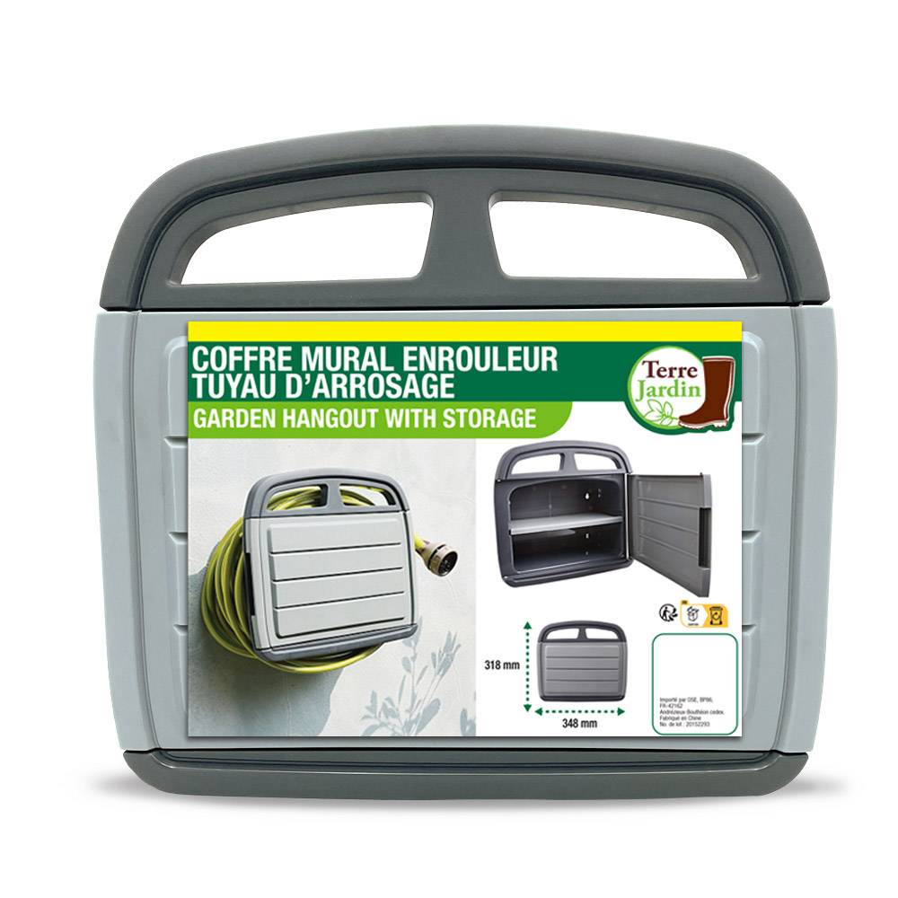 Support mural d'enroulage avec armoire pour tuyau d'arrosage - Image 6