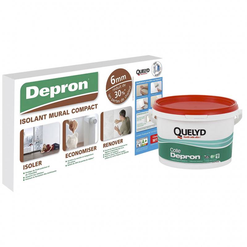Quelyd - Pack de 10 Plaques de polystyrène 6mm + Colle DEPRON - Image 1