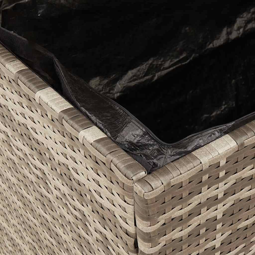 PANGIVO - Coffre de rangement de jardin résine tressée et bois d'acacia gris 220 x 50 x 54 cm - PANGIVO - Image 10
