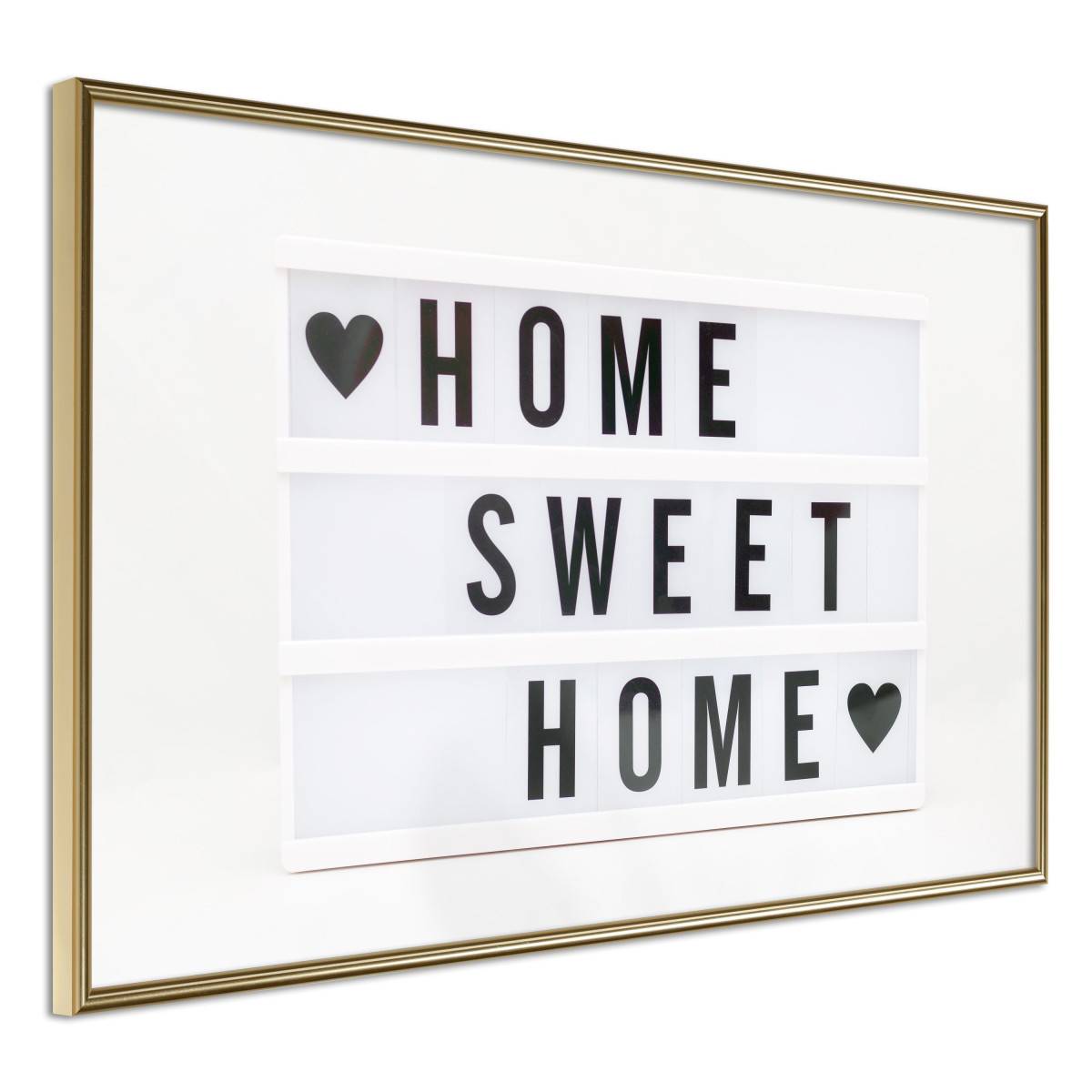 Affiche Murale Encadrée "There is No Place Like Home" 60 x 40 cm Or