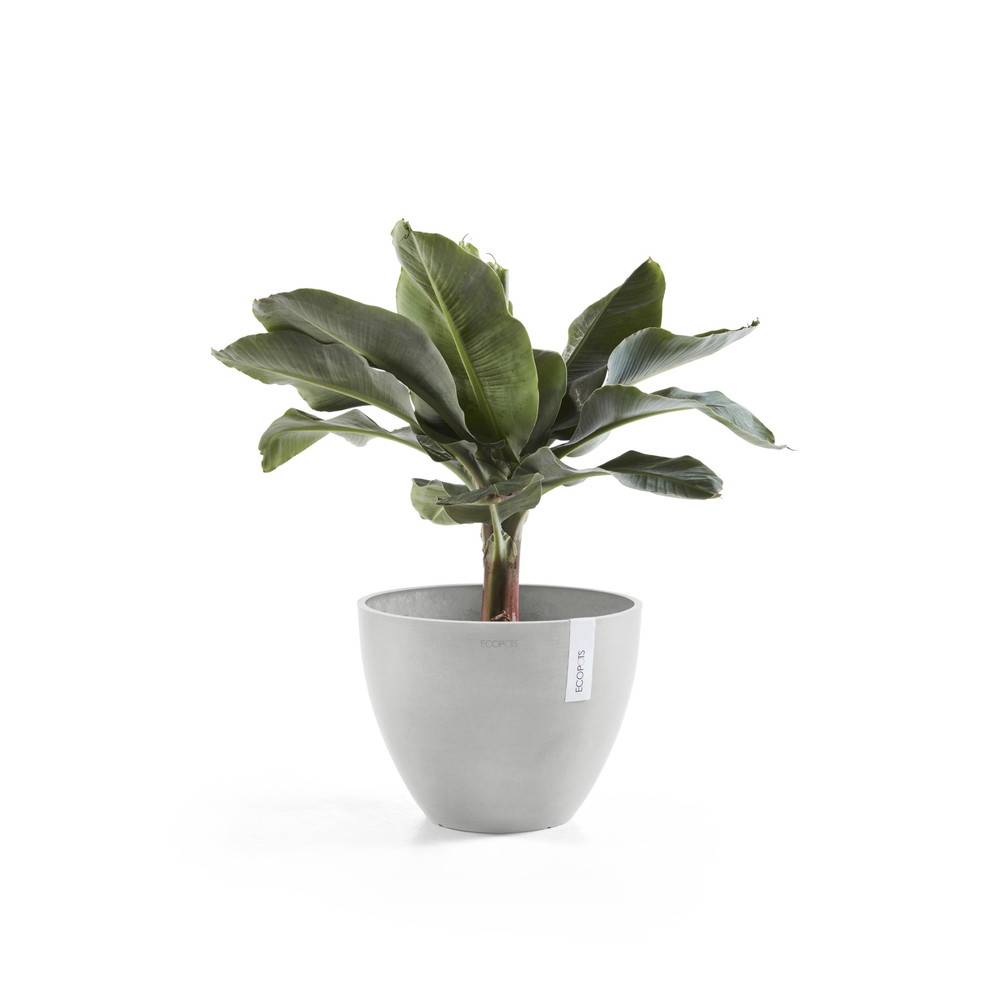 Ecopots - Pot Rond Antwerp 40 Blanc Gris - Ø 40 x H. 30 cm - 25 L ECOPOTS - Image 2