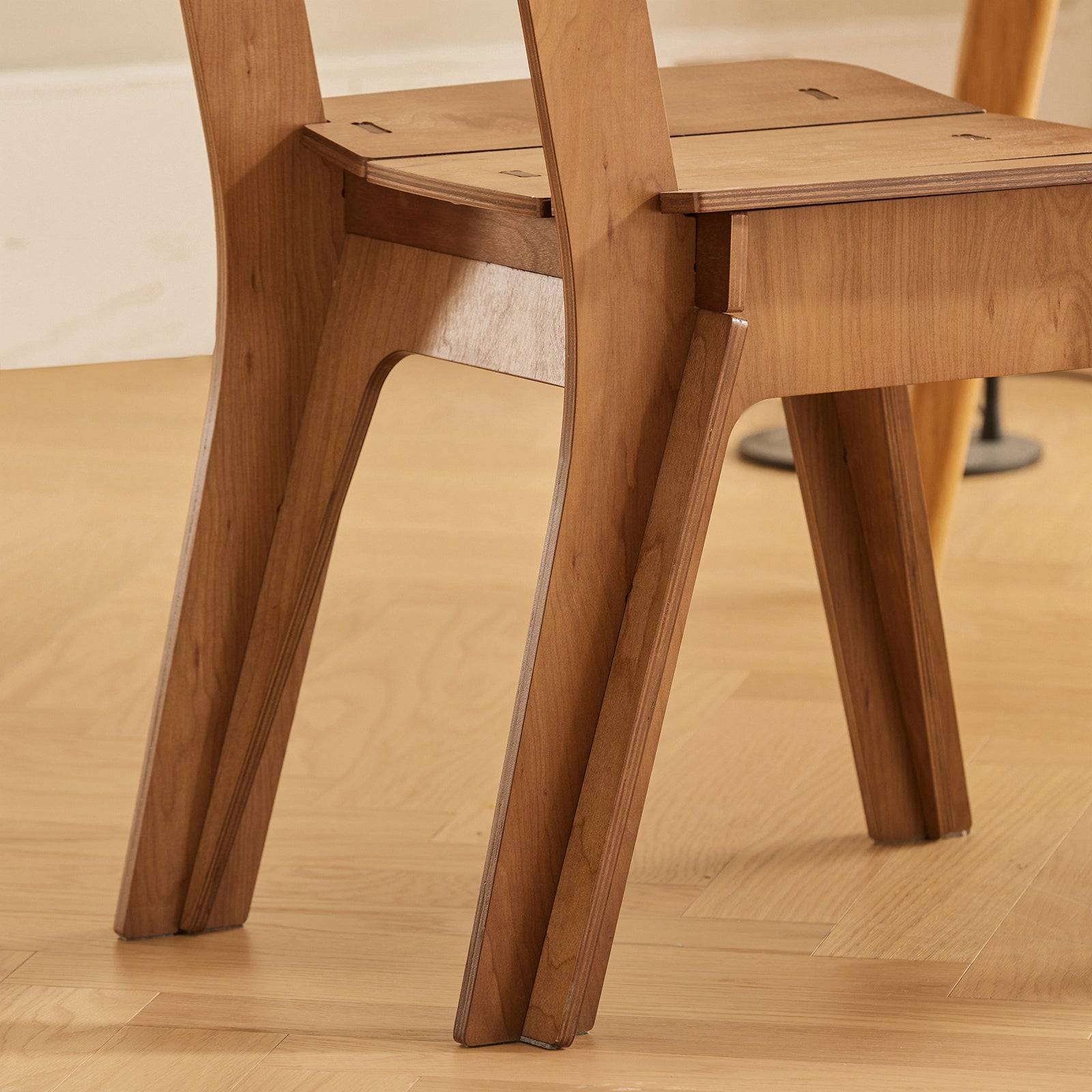Chaise Confortable en Bois avec Structure à Tenon et Mortaise Marron HFST01-BR - Image 4