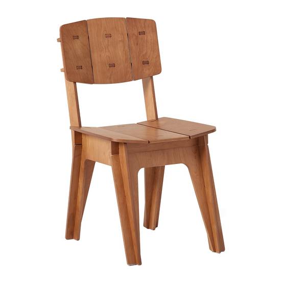 Chaise Confortable en Bois avec Structure à Tenon et Mortaise Marron HFST01-BR - Image 1