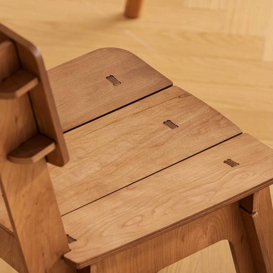 Chaise Confortable en Bois avec Structure à Tenon et Mortaise Marron HFST01-BR - Image 5