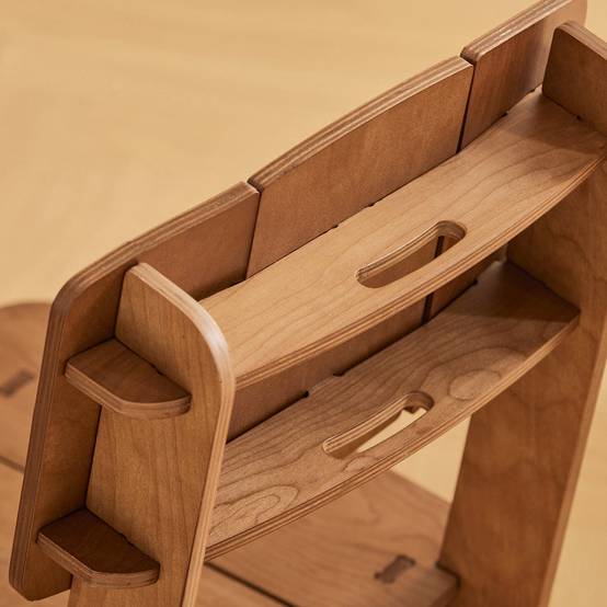 Chaise Confortable en Bois avec Structure à Tenon et Mortaise Marron HFST01-BR - Image 6