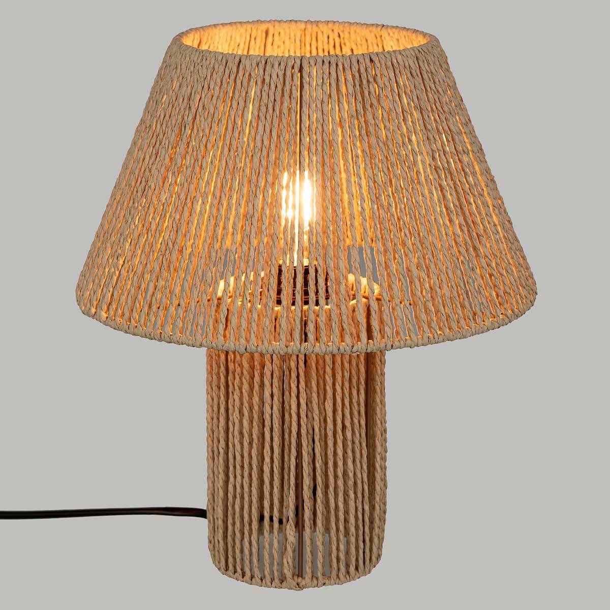 Lampe à Poser Corde "Adria" 38cm Beige - Image 3