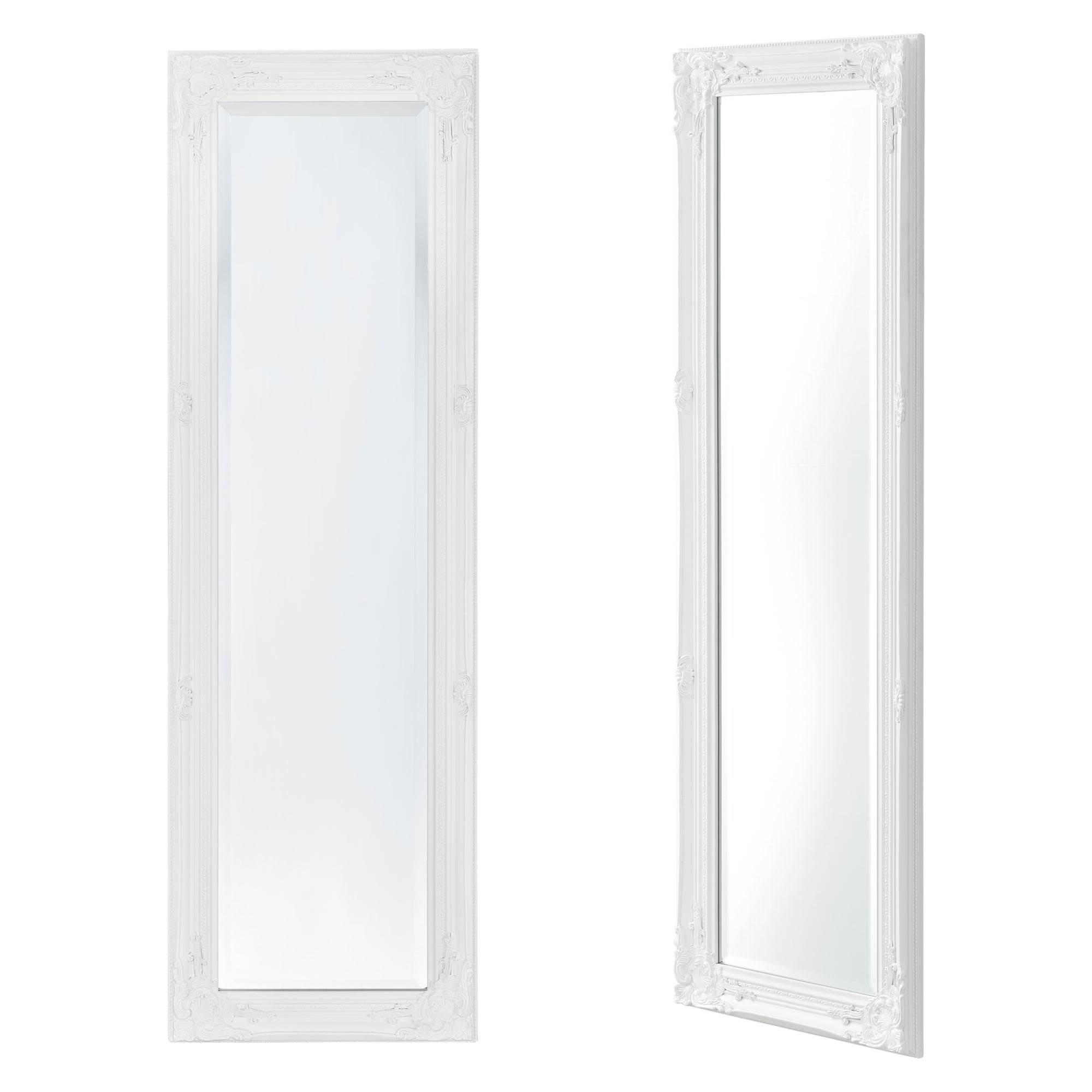 Helloshop26 - Miroir mural 132 x 42 x 3,5 cm blanc - Image 1