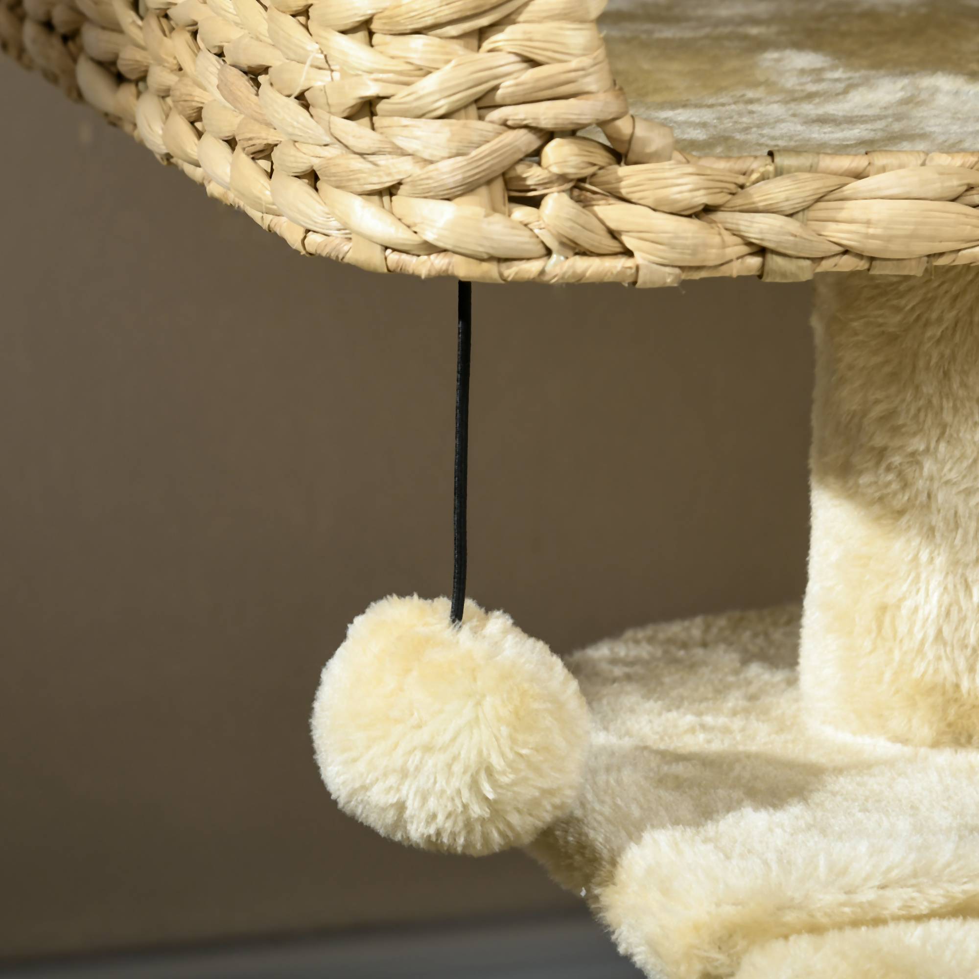 Arbre à chat sisal et peluche beige 60 x 40 x 98 cm - PANGIVO - Image 10