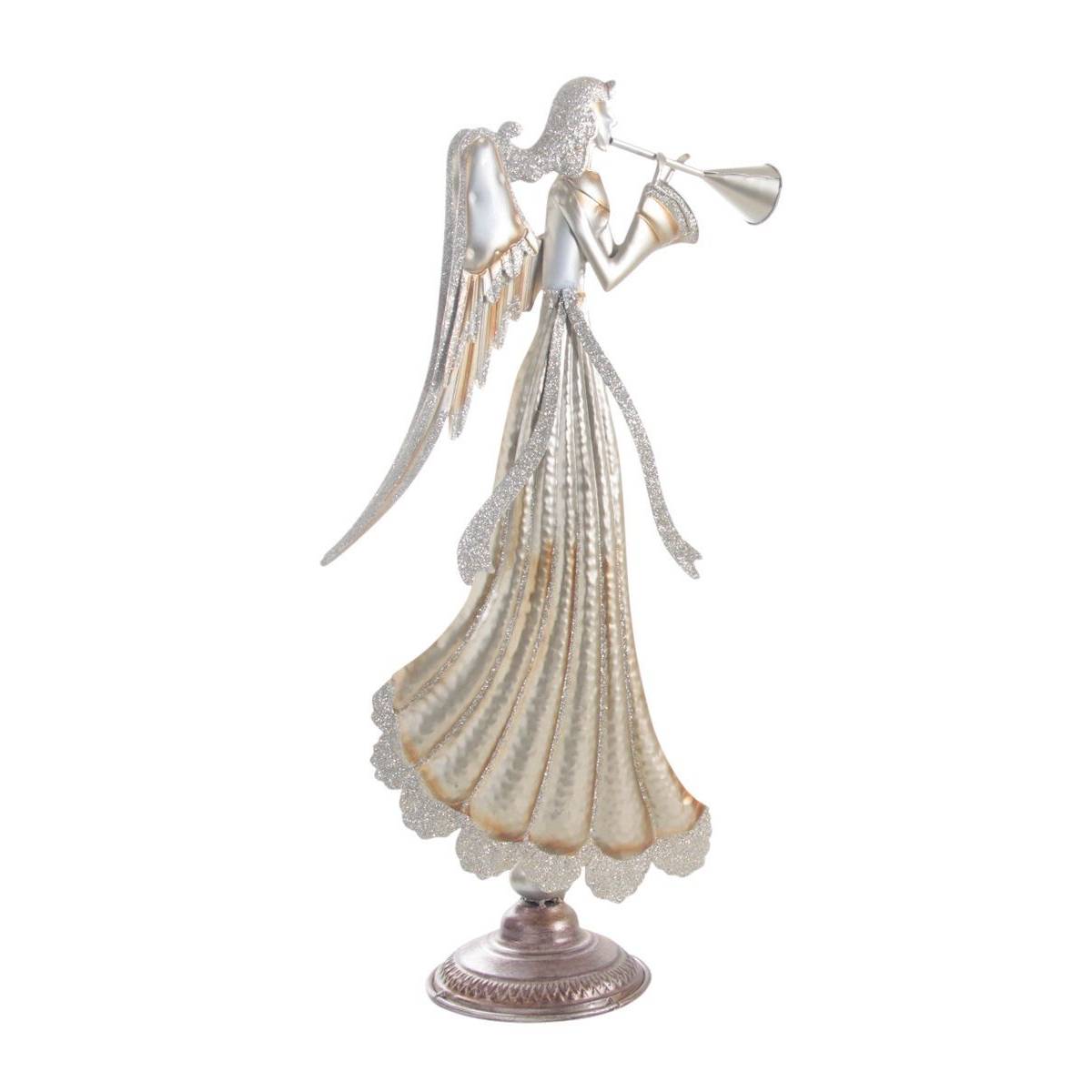 Aubry Gaspard - Statuette ange en métal doré et paillettes - Image 1