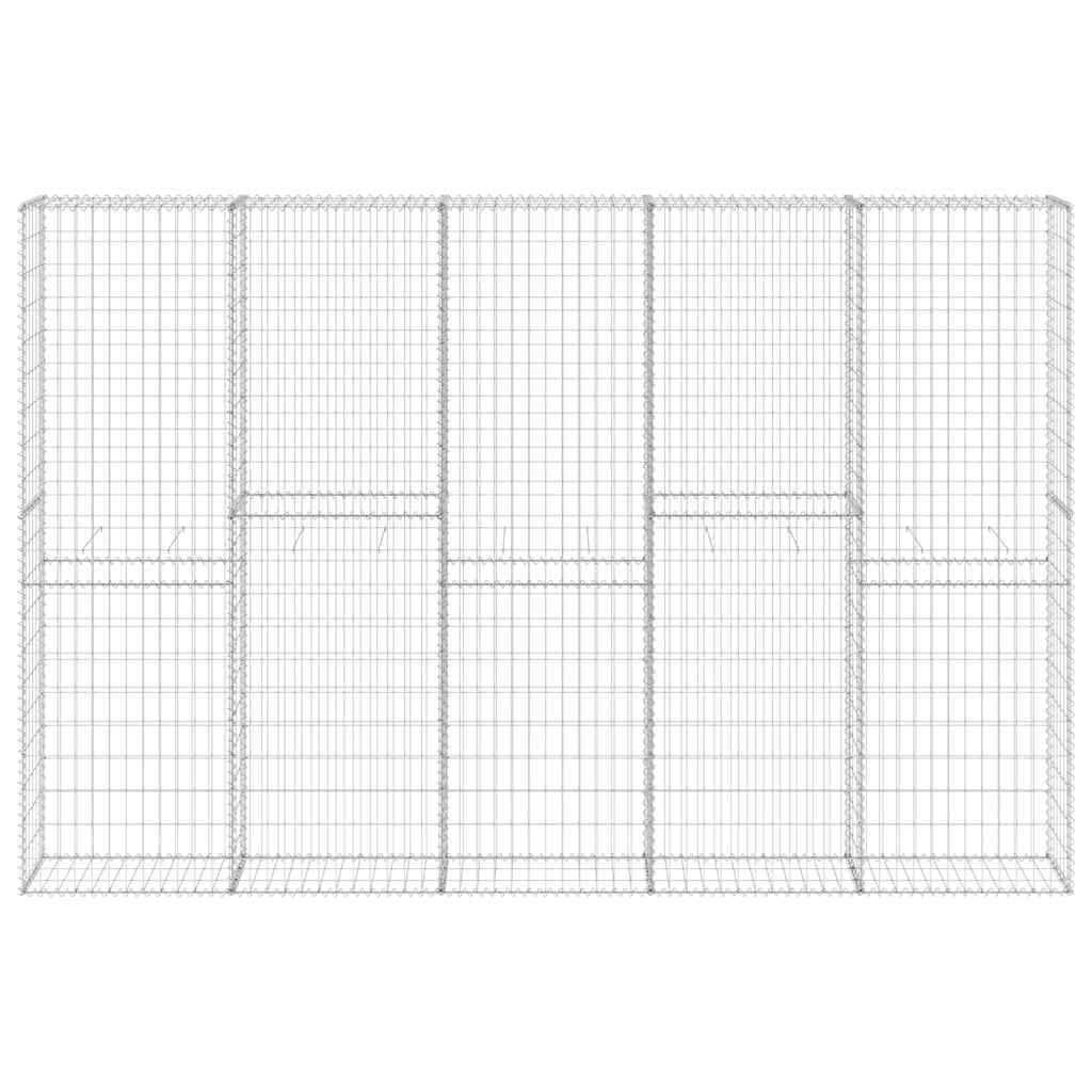 Mur en gabion | Panier de gabion avec couvercles Acier galvanisé 300x30x200 cm - Image 4
