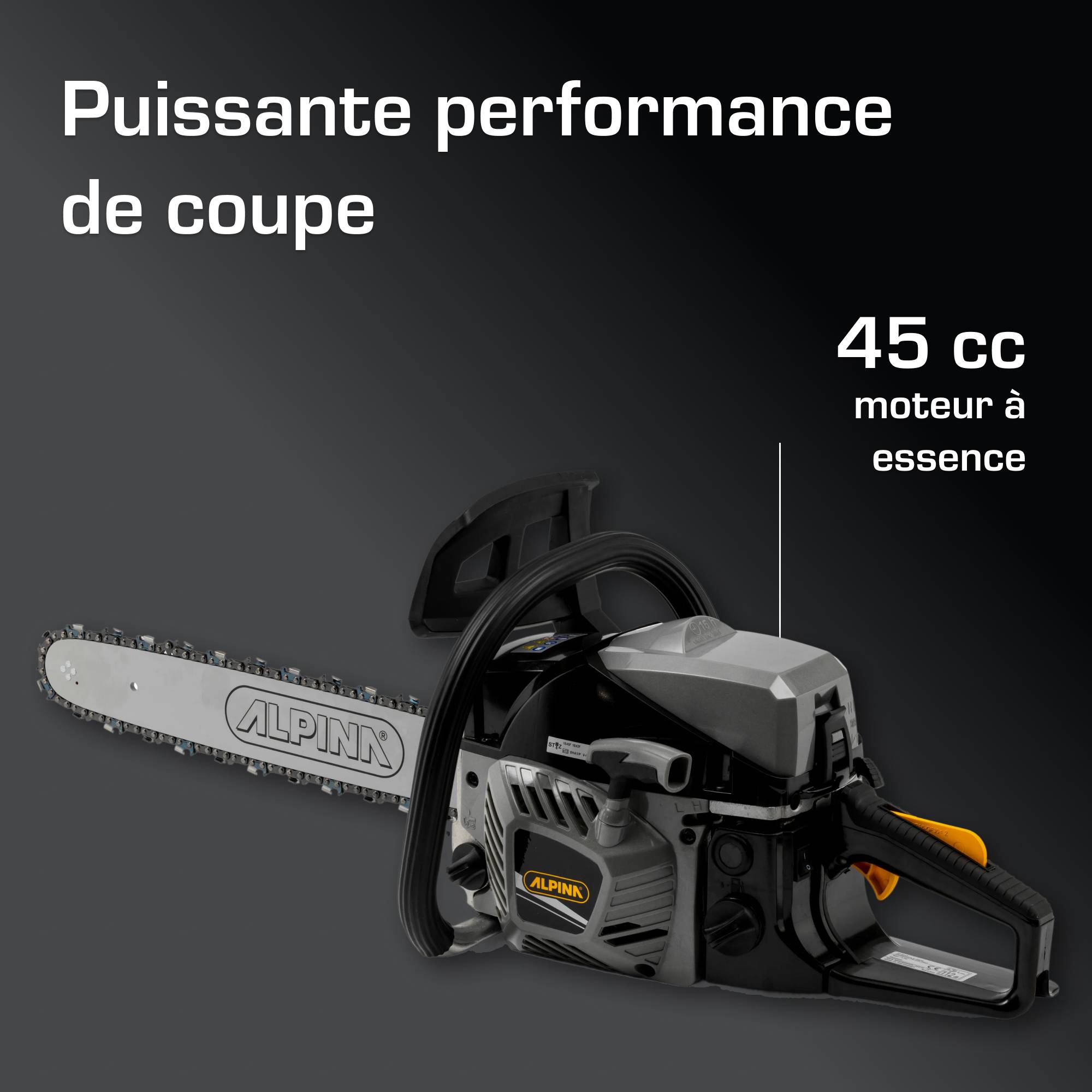 Alpina - Tronçonneuse ACS 46 (18"), Moteur à Essence 45cm³ (1,8kW), Guide-chaîne 45cm - ALPINA - Image 3