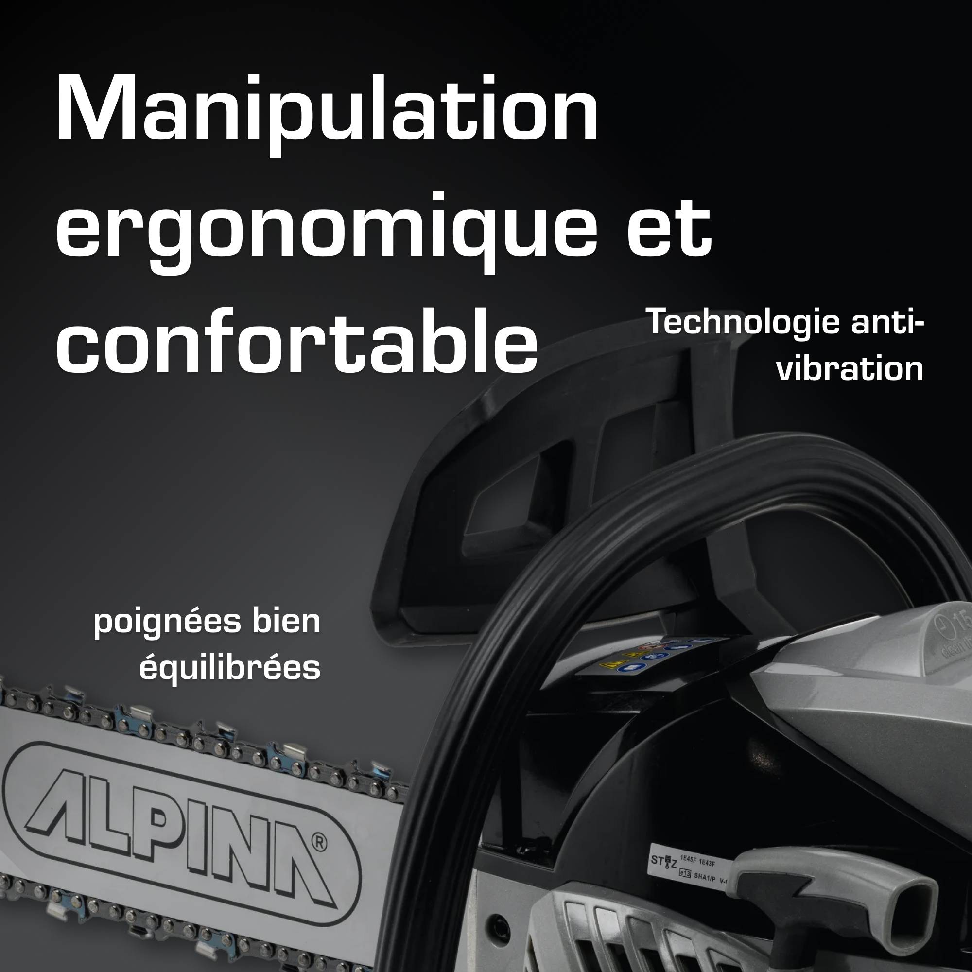 Alpina - Tronçonneuse ACS 46 (18"), Moteur à Essence 45cm³ (1,8kW), Guide-chaîne 45cm - ALPINA - Image 5