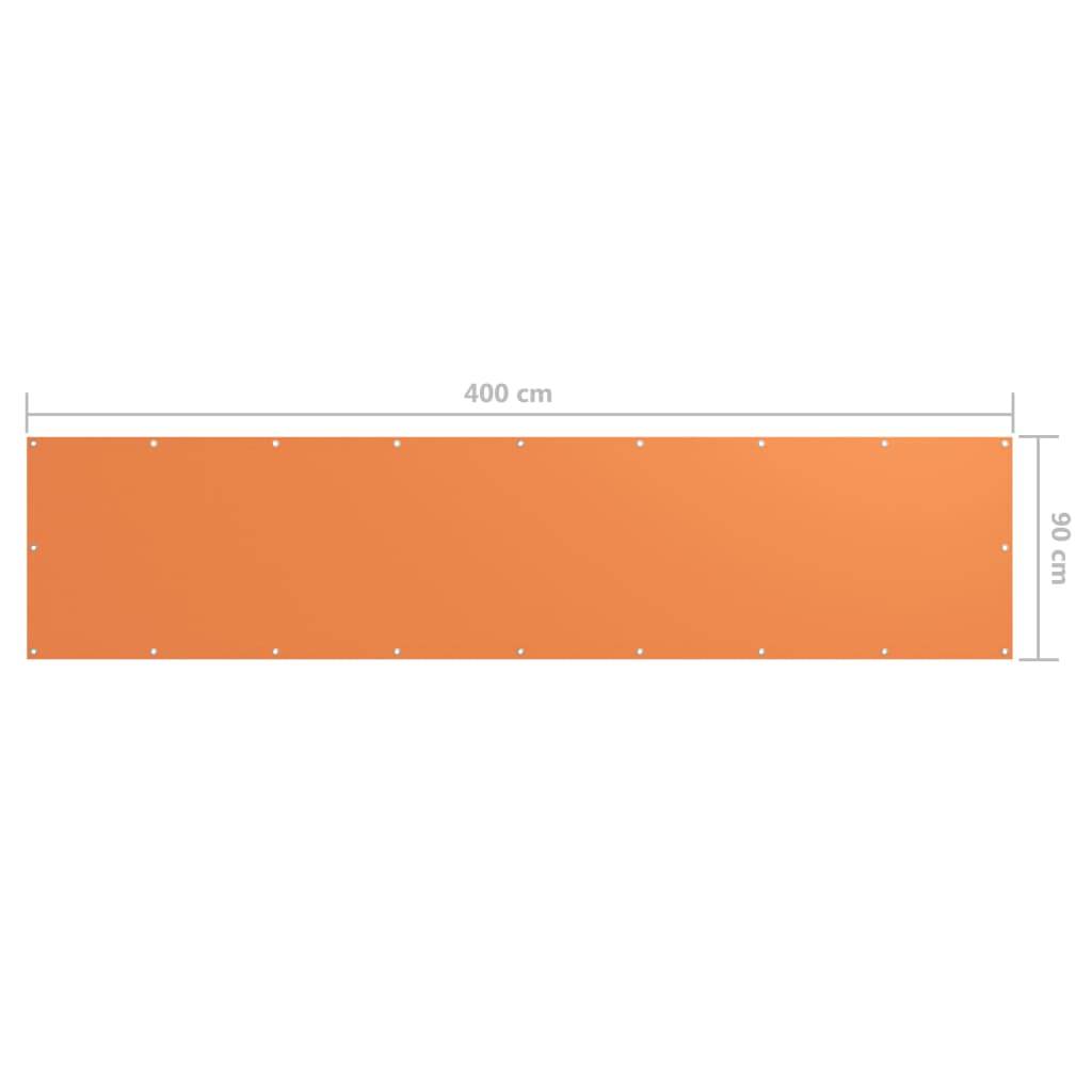 Helloshop26 - Écran de balcon brise pare vue protection confidentialité 90 x 400 cm tissu oxford orange - Image 5