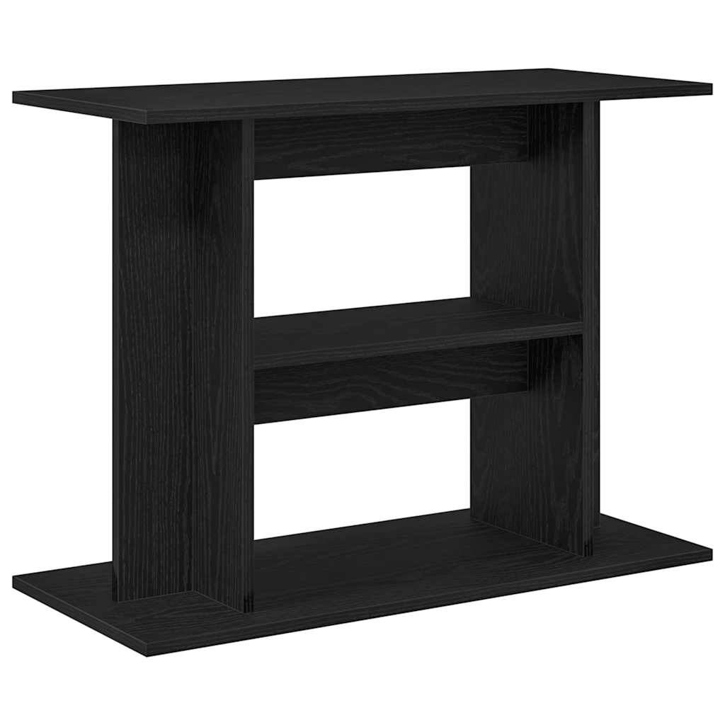 Meuble pour aquarium Chêne Noir avec Étagères de Stockage 80x35x60 cm - ComfortXL Outdoor Living - Image 2