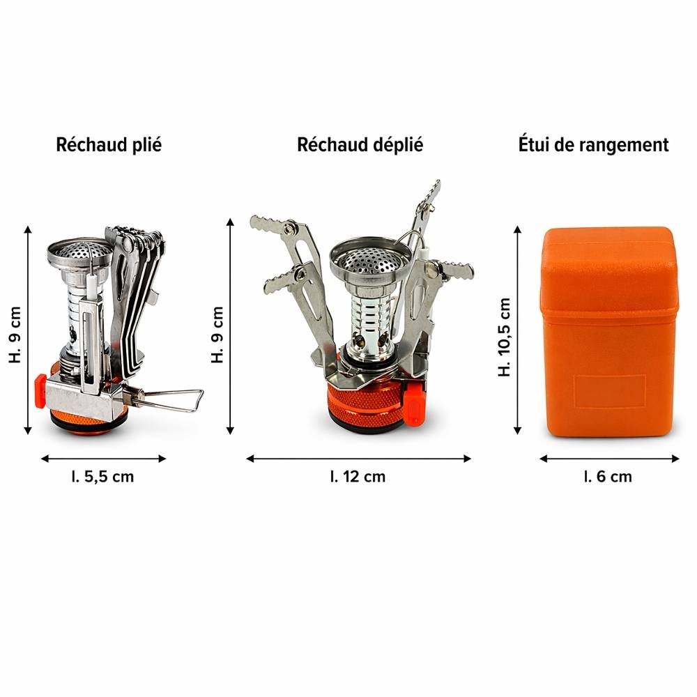 Brûleur pliable et support de cartouche plastique Trailgaz Plus pour camping et randonnée - Image 4